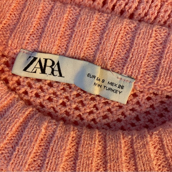 Zara Pink Sweater Top Size Small - Picture 8 of 9